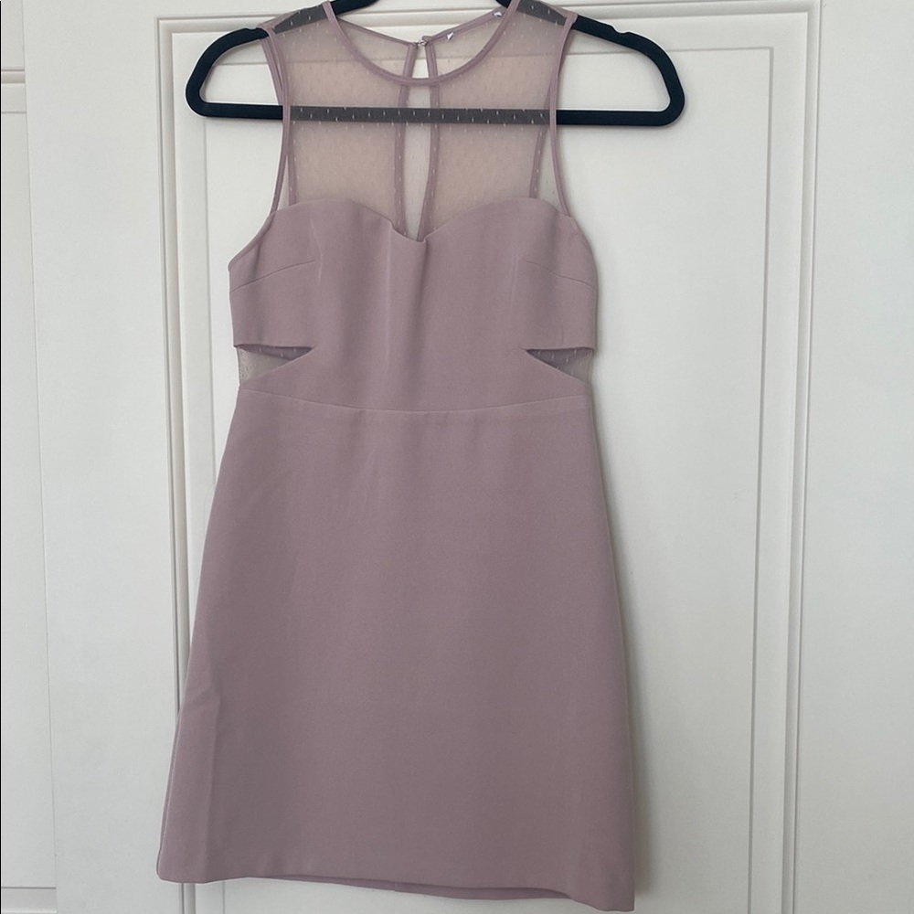 EXPRESS Lilac Dress with Mesh Detail